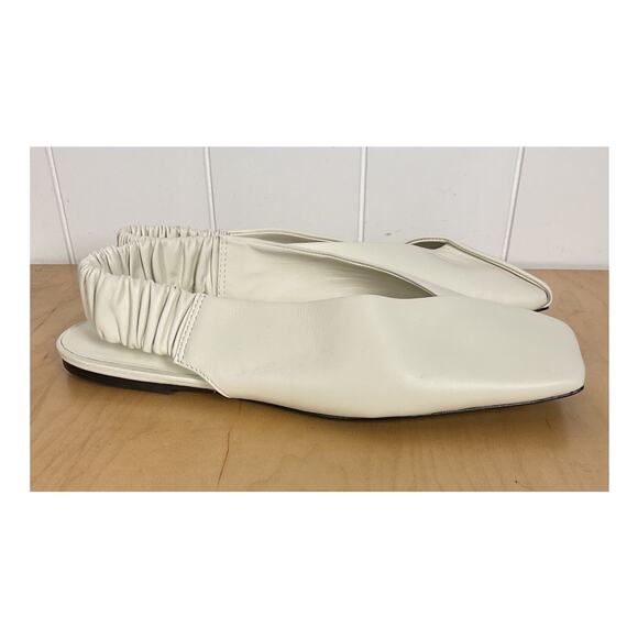 St Agni Envelope Slingback Flats in Tofu Color Size 41 - Picture 4 of 8